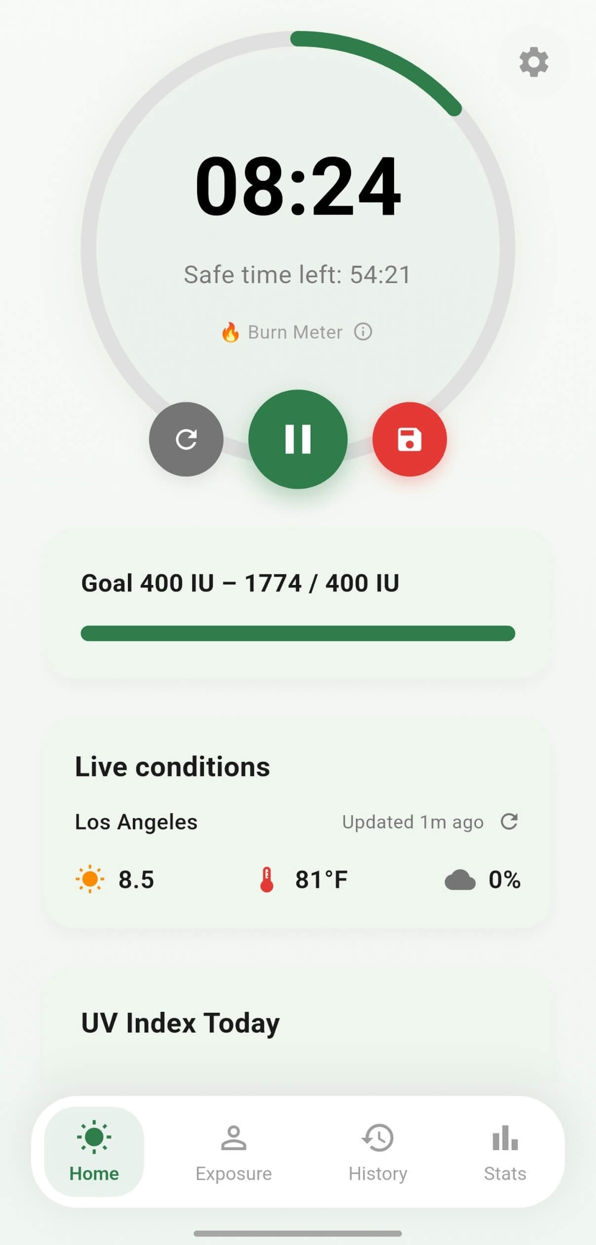 Daily D vitamin D tracker screenshot